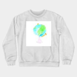 Globe. Back to school. Watercolor, art decoration, sketch. illustration hand drawn modern Crewneck Sweatshirt